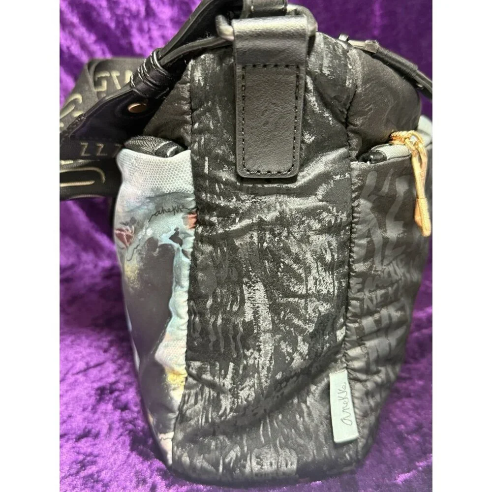 ANEKKE Shoulder Bag Nature Woods Black Eco Recycled Canada Map Crossbody